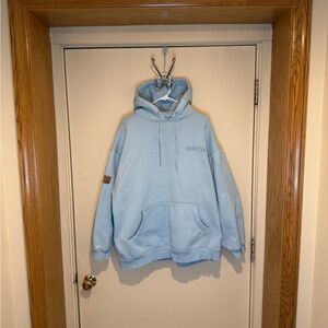 Vintage South Pole Authentic Collection Hoodie Logo Embroidered Baby Blue Sz XL
